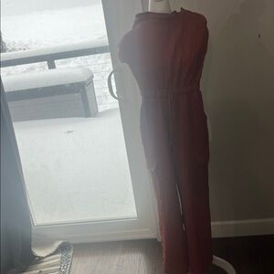 Elegant Brick Red Jumpsuit